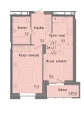 Двухкомнатная квартира в ЖД Капучино, 43,2 м², 4 838 400руб. Жилой дом Капучино
