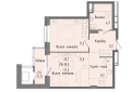 Двухкомнатная квартира в ЖД Капучино, 41,2 м², 4 326 000руб. Жилой дом Капучино