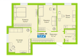 Трехкомнатная квартира в ЖД Цветы Прикамья на Гайве, 72,9 м², 5 248 800руб. 