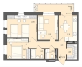 Трехкомнатная квартира в ЖД ЖД Ясно дом на Есенина, 9а, 71,75 м², 6 341 000руб. 
