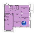 Четырехкомнатная квартира в ЖД ЖД Капитан, 72,7 м², 6 143 150руб. 