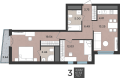 Трехкомнатная квартира в ЖК Ньютон, 71,17 м², 10 072 340руб. 