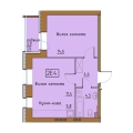Двухкомнатная квартира в ЖД ЖД Гончарова, 42,2 м², 5 064 000руб. 
