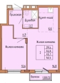 Двухкомнатная квартира в ЖД Дом на Адмирала Ушакова 34а, 45,1 м², 5 186 500руб. Жилой дом Дом на Адмирала Ушакова 34а