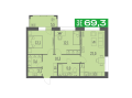 Трехкомнатная квартира в ЖД Грин Парк, 69,3 м², 10 629 000руб. Жилой дом Грин Парк