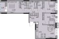 Четырехкомнатная квартира в ЖК ЖК Ньютон, 84,52 м², 9 977 105руб. 
