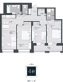 Четырехкомнатная квартира в ЖД PRIME, 89,15 м², 16 581 900руб. Жилой дом PRIME