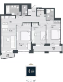 Четырехкомнатная квартира в ЖД PRIME, 90,33 м², 16 530 390руб. Жилой дом PRIME