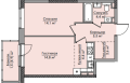 Планировка Двухкомнатная квартира в Жилой комплекс ПАРМА