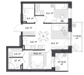 Трехкомнатная квартира в ЖК ПАРМА, 59,6 м², 9 999 200руб. Жилой комплекс ПАРМА