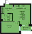 Двухкомнатная квартира в ЖД URBANLIFE, 44 м², 7 340 000руб. Жилой дом URBANLIFE