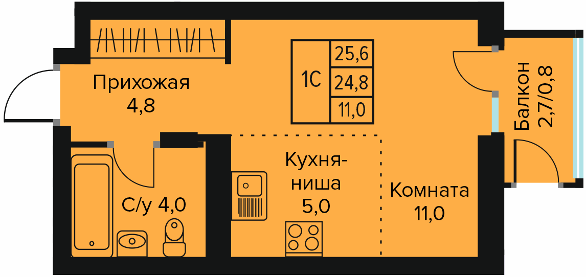 1 студия пермь
