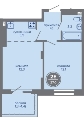 Двухкомнатная квартира в ЖК МИР, 37 м², 5 990 000руб. Жилой комплекс МИР
