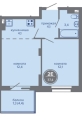 Двухкомнатная квартира в ЖК МИР, 37,4 м², 5 627 000руб. Жилой комплекс МИР