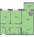 Трехкомнатная квартира в ЖК МИР, 57,2 м², 8 269 000руб. Жилой комплекс МИР