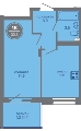 Однокомнатная квартира в ЖК МИР, 33,2 м², 5 796 000руб. Жилой комплекс МИР