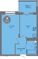 Однокомнатная квартира в ЖК ЖК МИР, 35,8 м², 5 133 000руб. 