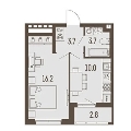 Однокомнатная квартира в ЖК ГРИН ПАРК Новые кварталы, 35 м², 6 164 000руб. Жилой комплекс ГРИН ПАРК Новые кварталы