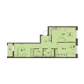 Трехкомнатная квартира в ЖК ГРИН ПАРК Новые кварталы, 67,2 м², 10 680 000руб. Жилой комплекс ГРИН ПАРК Новые кварталы