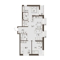 Четырехкомнатная квартира в ЖК ГРИН ПАРК Новые кварталы, 99,3 м², 15 999 000руб. Жилой комплекс ГРИН ПАРК Новые кварталы