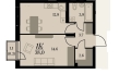 Однокомнатная квартира в ЖД Биография. Клубный дом, 38 м², 6 156 000руб. 