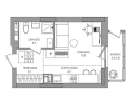 Студияая квартира в ЖД ВЕНТО (VENTO), 23,5 м², 5 076 000руб. Жилой дом ВЕНТО (VENTO)