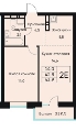 Двухкомнатная квартира в ЖД ВЕНТО (VENTO), 43,8 м², 8 490 000руб. Жилой дом ВЕНТО (VENTO)