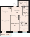 Трехкомнатная квартира в ЖД ЖД ВЕНТО (VENTO), 69,2 м², 12 686 000руб. 