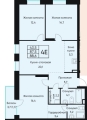 Четырехкомнатная квартира в ЖД ВЕНТО (VENTO), 88,6 м², 15 161 000руб. Жилой дом ВЕНТО (VENTO)