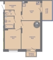 Двухкомнатная квартира в ЖК МИР, 53,2 м², 7 167 000руб. Жилой комплекс МИР