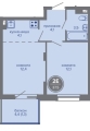 Двухкомнатная квартира в ЖК МИР, 37,5 м², 5 401 000руб. Жилой комплекс МИР