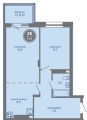 Двухкомнатная квартира в ЖК ЖК МИР, 51,9 м², 6 863 000руб. 