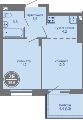 Двухкомнатная квартира в ЖК ЖК МИР, 35,6 м², 5 632 000руб. 