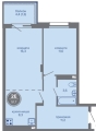 Двухкомнатная квартира в ЖК ЖК МИР, 51,7 м², 6 863 000руб. 