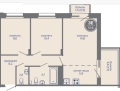 Трехкомнатная квартира в ЖК ЖК МИР, 57,7 м², 7 791 000руб. 