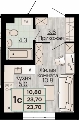 Студияая квартира в ЖД Видный, 23,7 м², 3 999 375руб. Жилой дом Видный