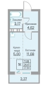 Студияая квартира в ЖК БЛИЖЕ, 27,84 м², 3 664 100руб. Жилой комплекс БЛИЖЕ
