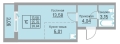 Студияая квартира в ЖК БЛИЖЕ, 28,84 м², 4 290 000руб.