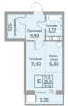 Студияая квартира в ЖК ЖК БЛИЖЕ, 31,59 м², 3 500 000руб. 