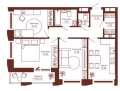 Трехкомнатная квартира в ЖК ЖК Три девятых, 72,93 м², 11 397 000руб. 