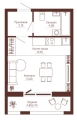 Студияая квартира в ЖК ЖК Три девятых, 28,25 м², 5 025 000руб. 