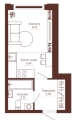 Студияая квартира в ЖК Три девятых, 22,91 м², 4 152 000руб. Жилой комплекс Три девятых