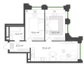 Двухкомнатная квартира в ЖК ЖК Городские кварталы Талан, 59,1 м², 11 653 100руб. 