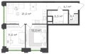 Двухкомнатная квартира в ЖК ЖК Городские кварталы Талан, 57,9 м², 11 927 200руб. 