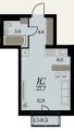Студияая квартира в ЖД Биография. Клубный дом, 27,7 м², 4 930 600руб. Жилой дом Биография. Клубный дом
