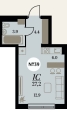Студияая квартира в ЖД Биография. Клубный дом, 27,2 м², 4 787 200руб. 